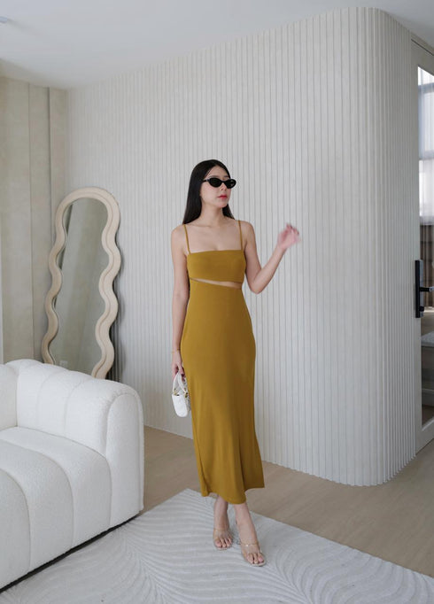 Spaghetti straps Sleeveless Hollow Out A-Line Dresses